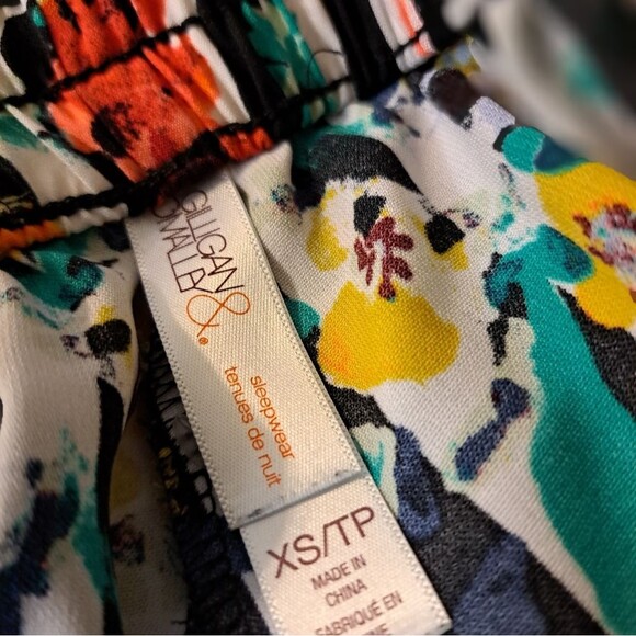 Gilligan & O’Malley Sleep Shorts Stripe Floral Size XS - Picture 7 of 10